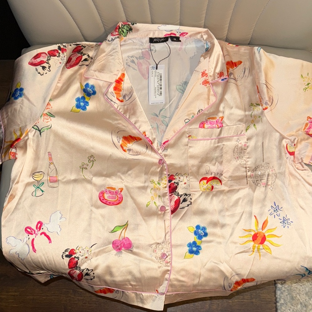 Nasty Gal Satin Pajama set